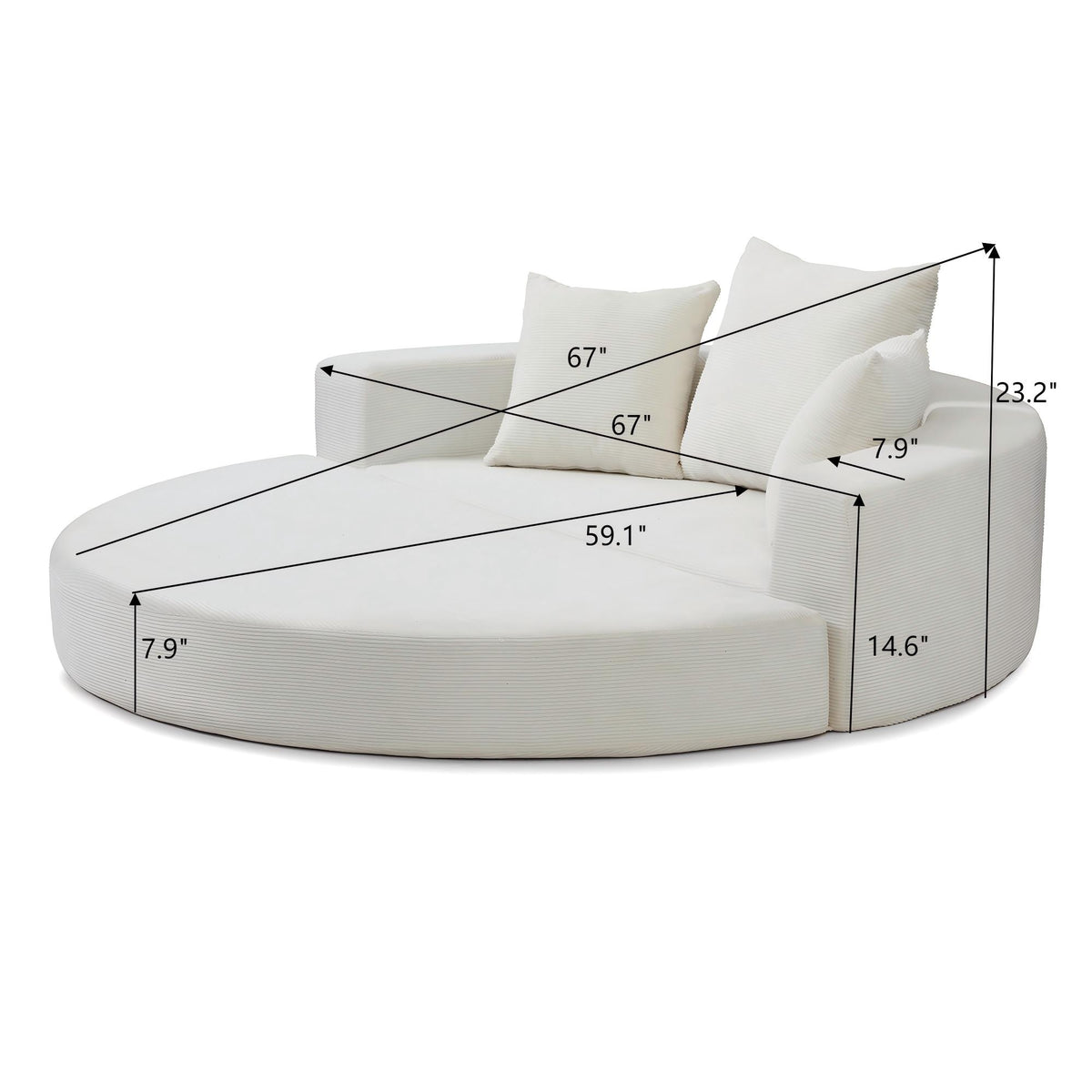 Convertible Corduroy Sofa Bed, Adjustable Futon Floor Lounge Sofa, No Assembly