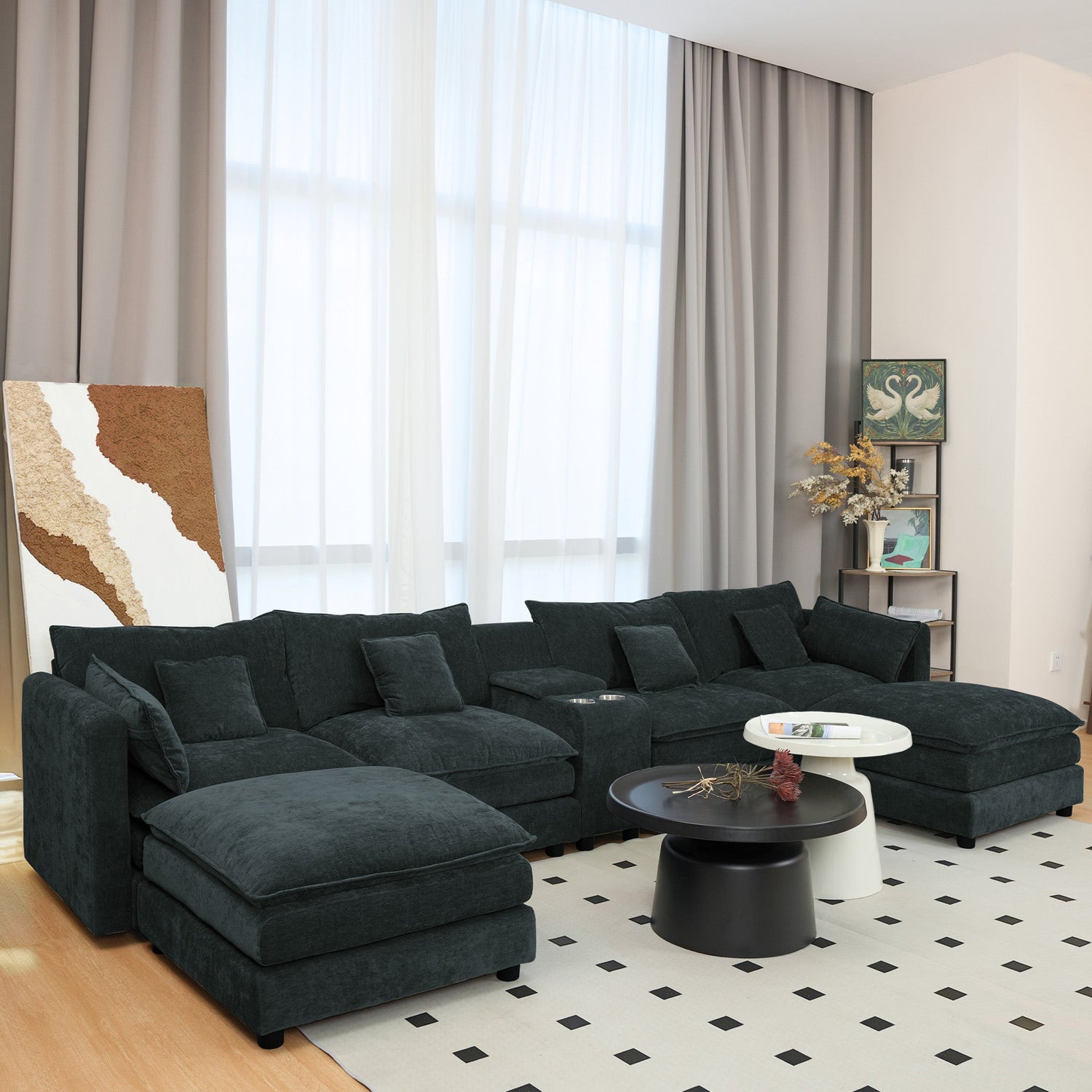 Oversized Family Sectional Sofa Collection (130"+)
