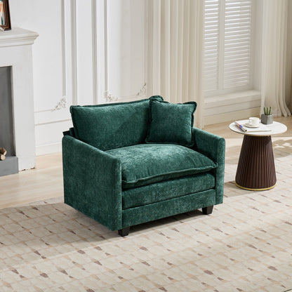 Cloud Sofa Single Seat, Modern Couch, Chenille Fabric