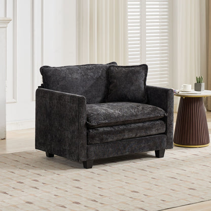 Cloud Sofa Single Seat, Modern Couch, Chenille Fabric