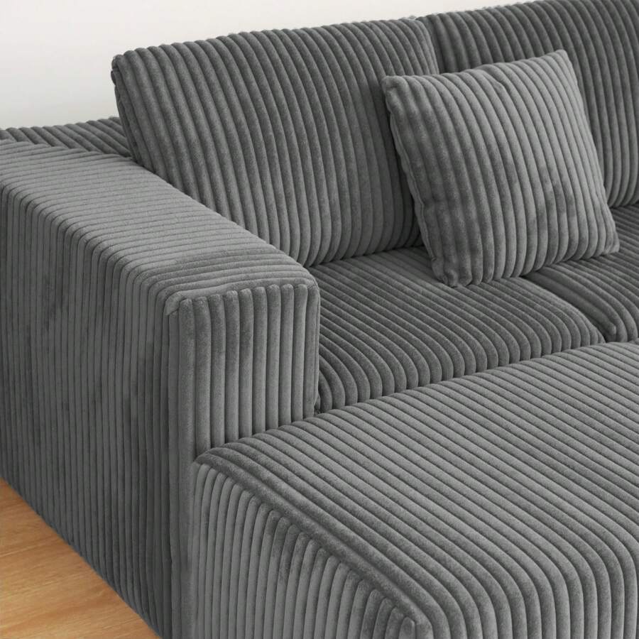 Gray Modular Sofa - Flexible 6-Seat Combination, Comfortable Fabric, Easy Setup