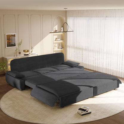 94.5" 3-in-1 Corduroy Queen Pull-Out Sofa Bed