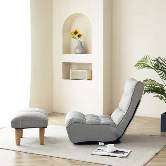 1-Seater Foldable Reclining Chair, Lazy Lounge Sofa