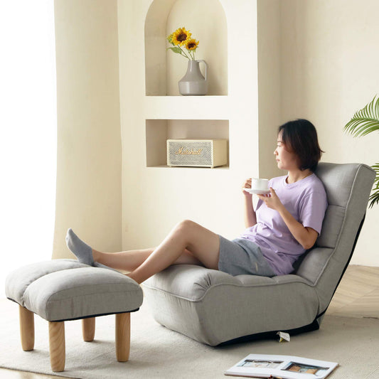 1-Seater Foldable Reclining Chair, Lazy Lounge Sofa