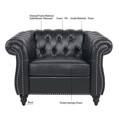 PU 1-Seater Sofa for Living Room
