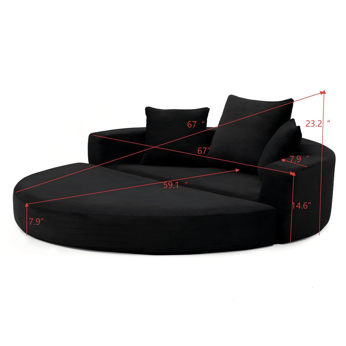 Convertible Corduroy Sofa Bed, Adjustable Futon Floor Lounge Sofa, No Assembly