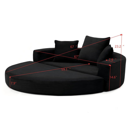 Convertible Corduroy Sofa Bed, Adjustable Futon Floor Lounge Sofa, No Assembly
