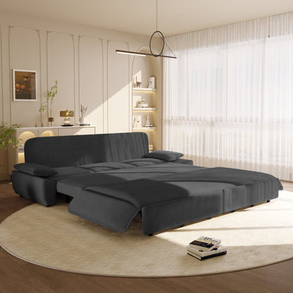94.5" 3-in-1 Corduroy Queen Pull-Out Sofa Bed