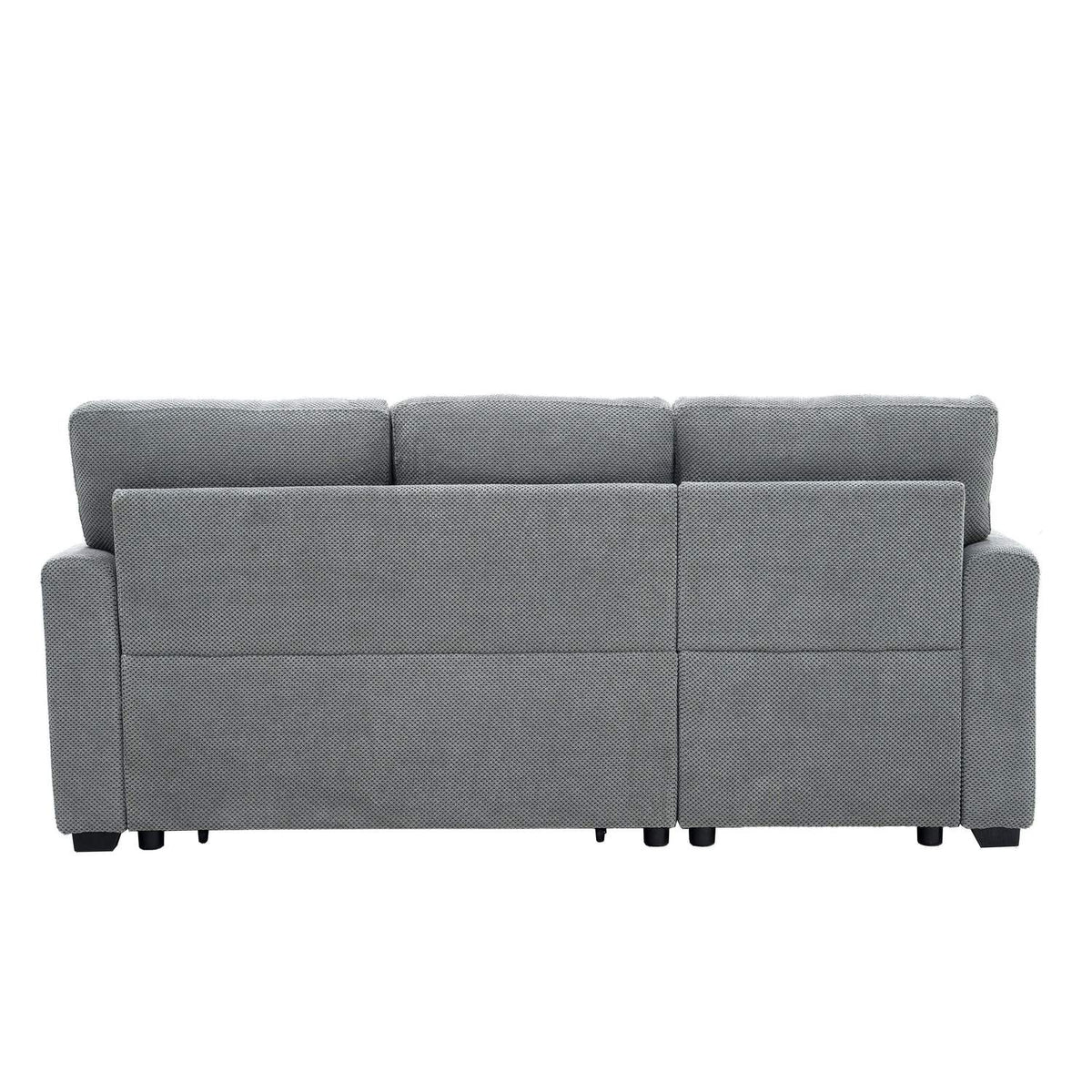 Convertible Sofa Bed with Reversible Chaise, Storage & Breathable Fabric