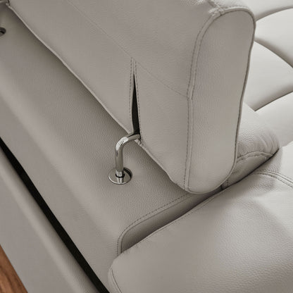 Modern Electric Wall-Hugger Reclining L-Shaped Leather Sofa with USB Port