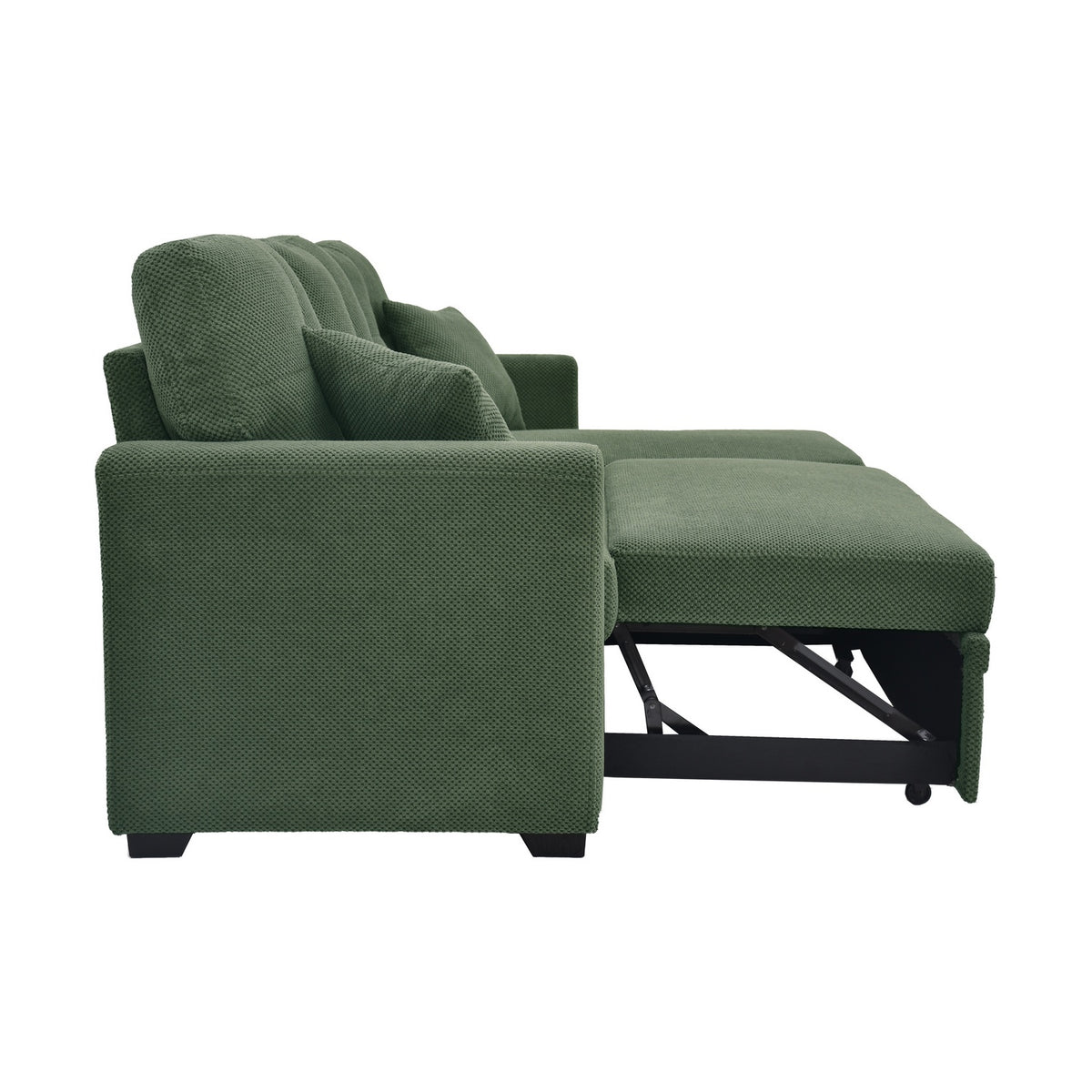 Convertible Sofa Bed with Reversible Chaise, Storage & Breathable Fabric