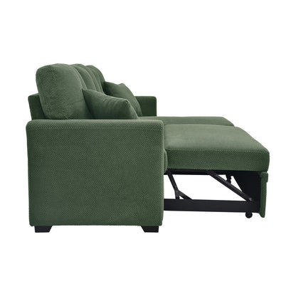 Convertible Sofa Bed with Reversible Chaise, Storage & Breathable Fabric