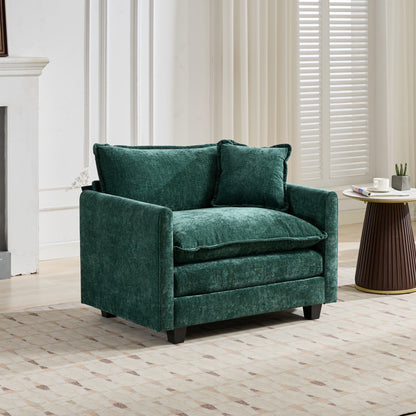 Cloud Sofa Single Seat, Modern Couch, Chenille Fabric