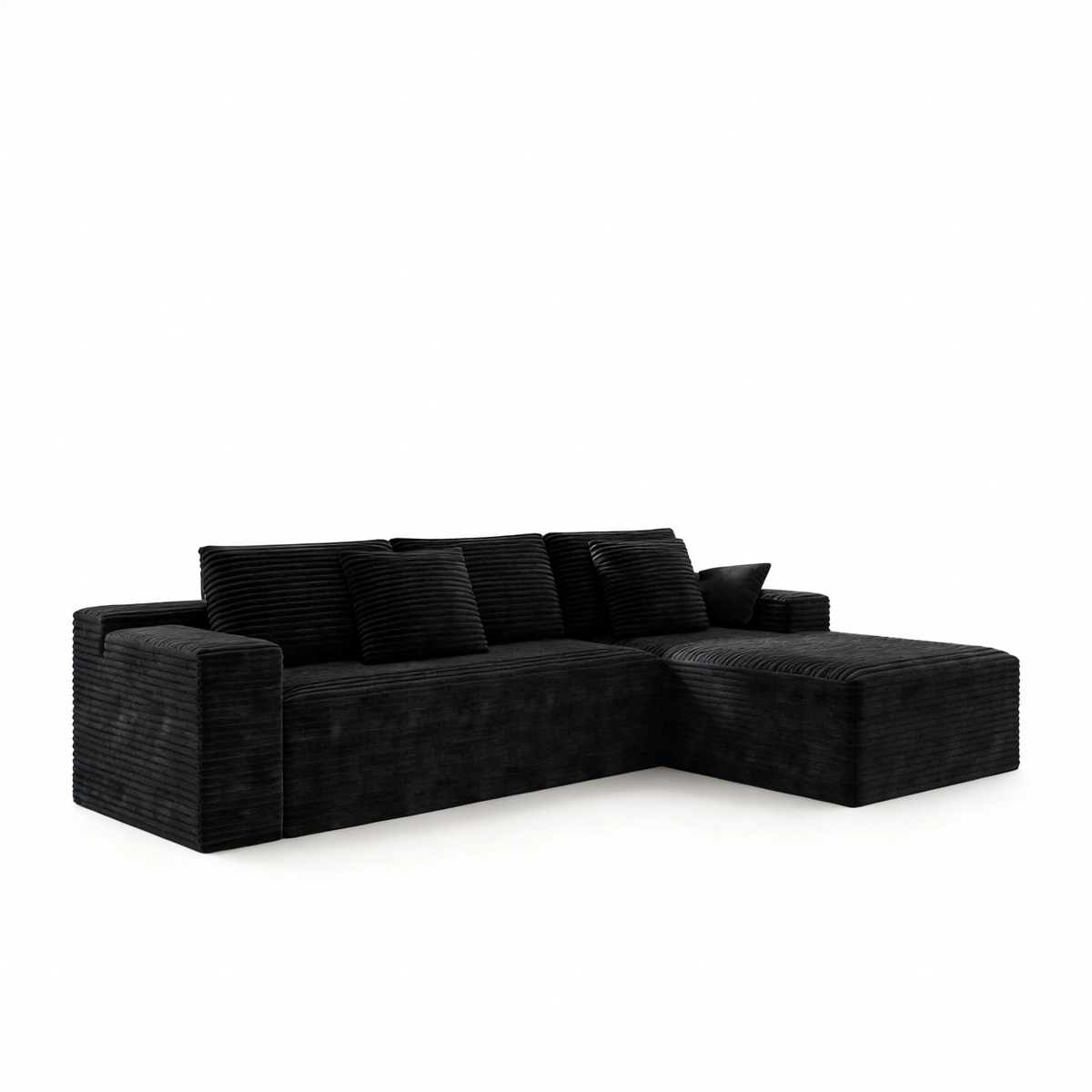 Compressed Modular Sofa Seat, Corduroy Upholstered Couch for Living Room & Bedroom
