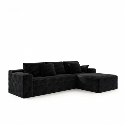 Compressed Modular Sofa Seat, Corduroy Upholstered Couch for Living Room & Bedroom