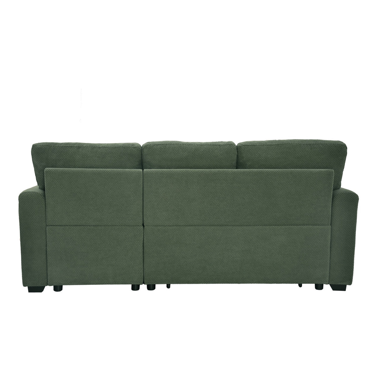 Convertible Sofa Bed with Reversible Chaise, Storage & Breathable Fabric