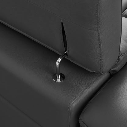 Modern Electric Wall-Hugger Reclining L-Shaped Leather Sofa with USB Port