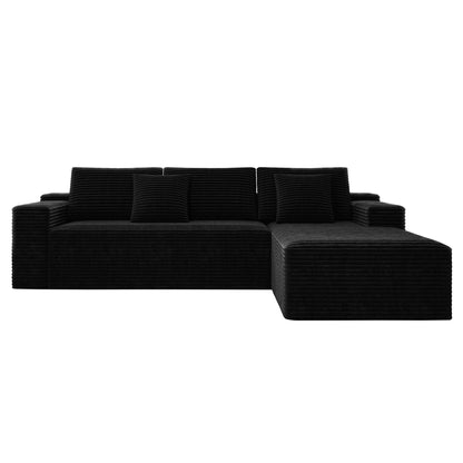 Compressed Modular Sofa Seat, Corduroy Upholstered Couch for Living Room & Bedroom