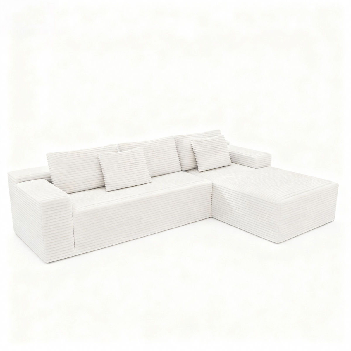 Compressed Modular Sofa Seat, Corduroy Upholstered Couch for Living Room & Bedroom
