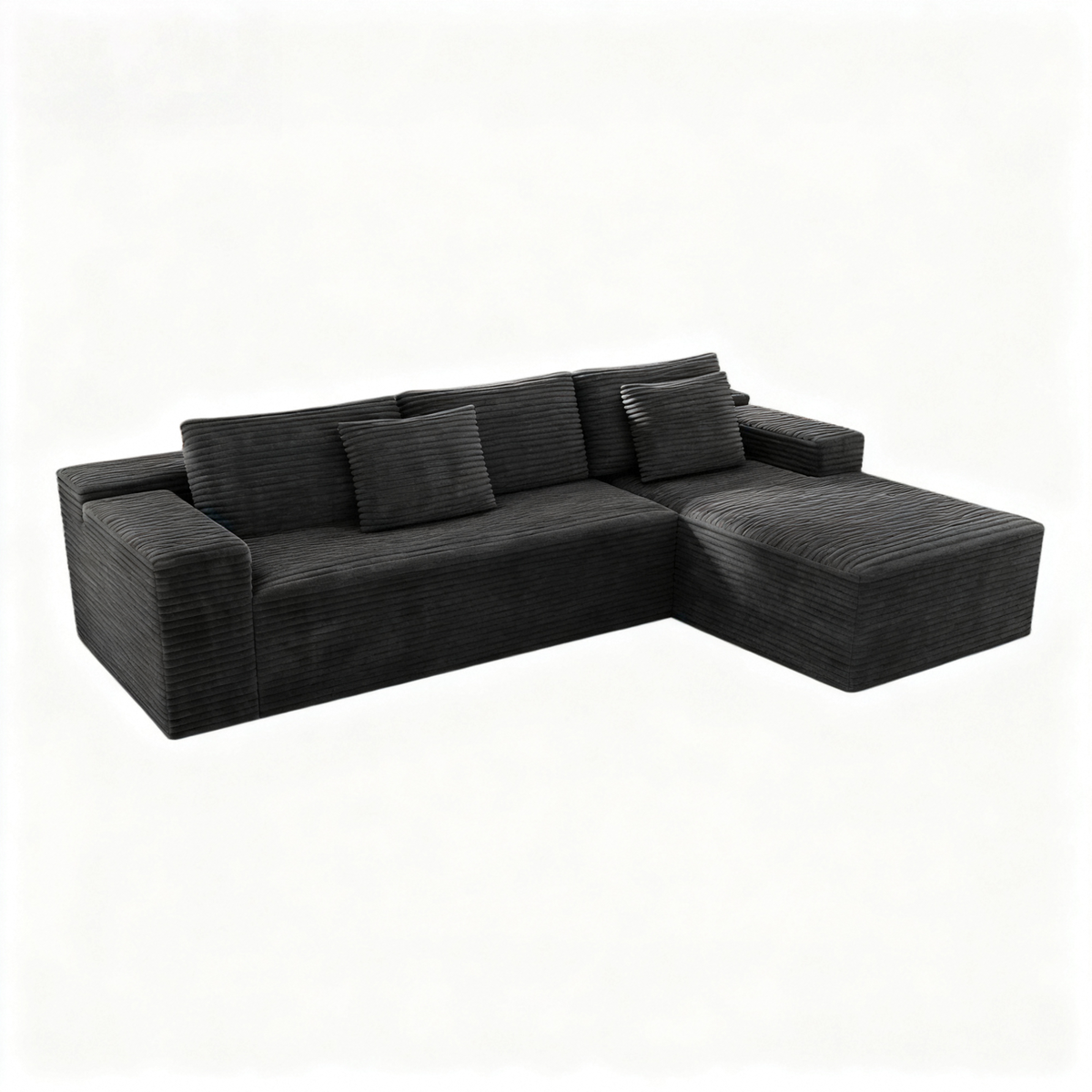 Compressed Modular Sofa Seat, Corduroy Upholstered Couch for Living Room & Bedroom
