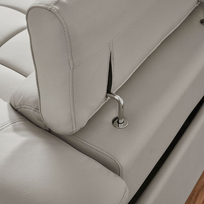 Modern Electric Wall-Hugger Reclining L-Shaped Leather Sofa with USB Port