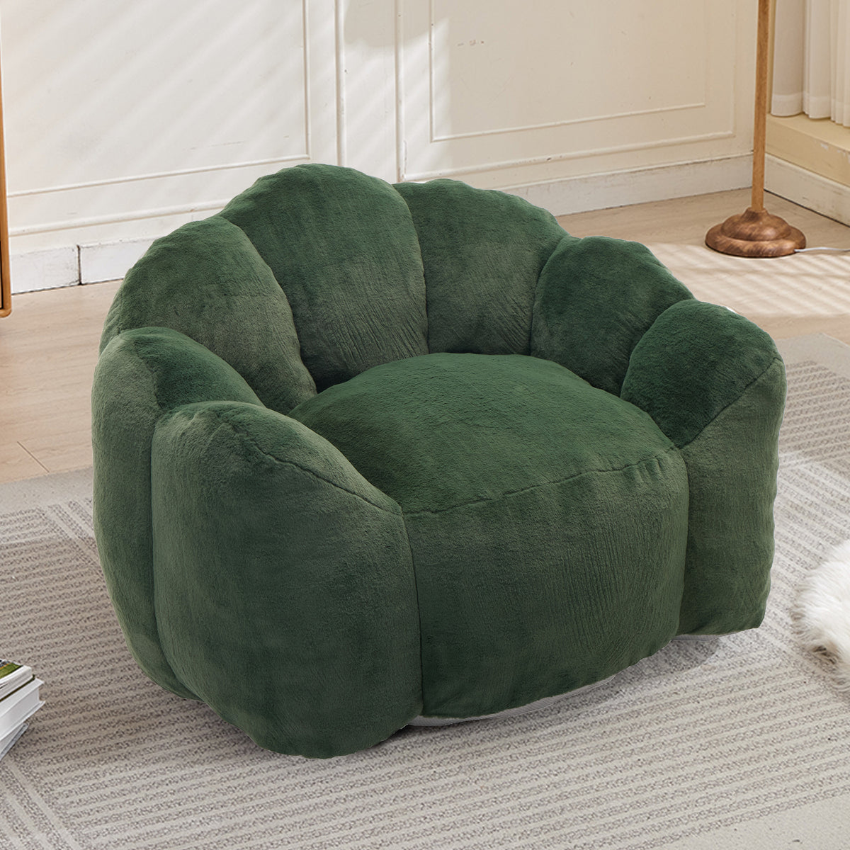 Lotus Compression Bean Bag Sofa with Pull Ring, Easy to Move