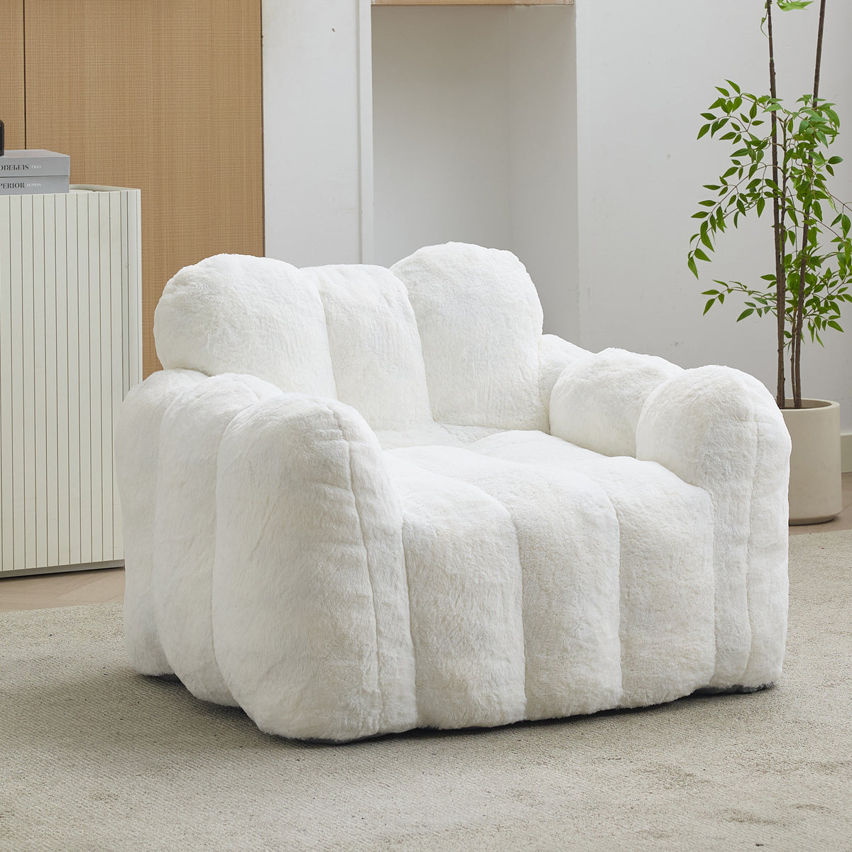 Adult Lotus Bean Bag Sofa, No Assembly, for Living Room & Bedroom