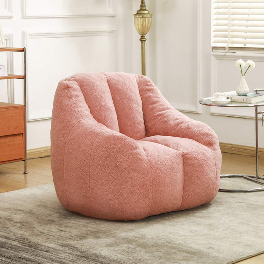 1-Seater Tufted Bean Bag Chair with Memory Foam, Soft & Cozy Lounge Sofa