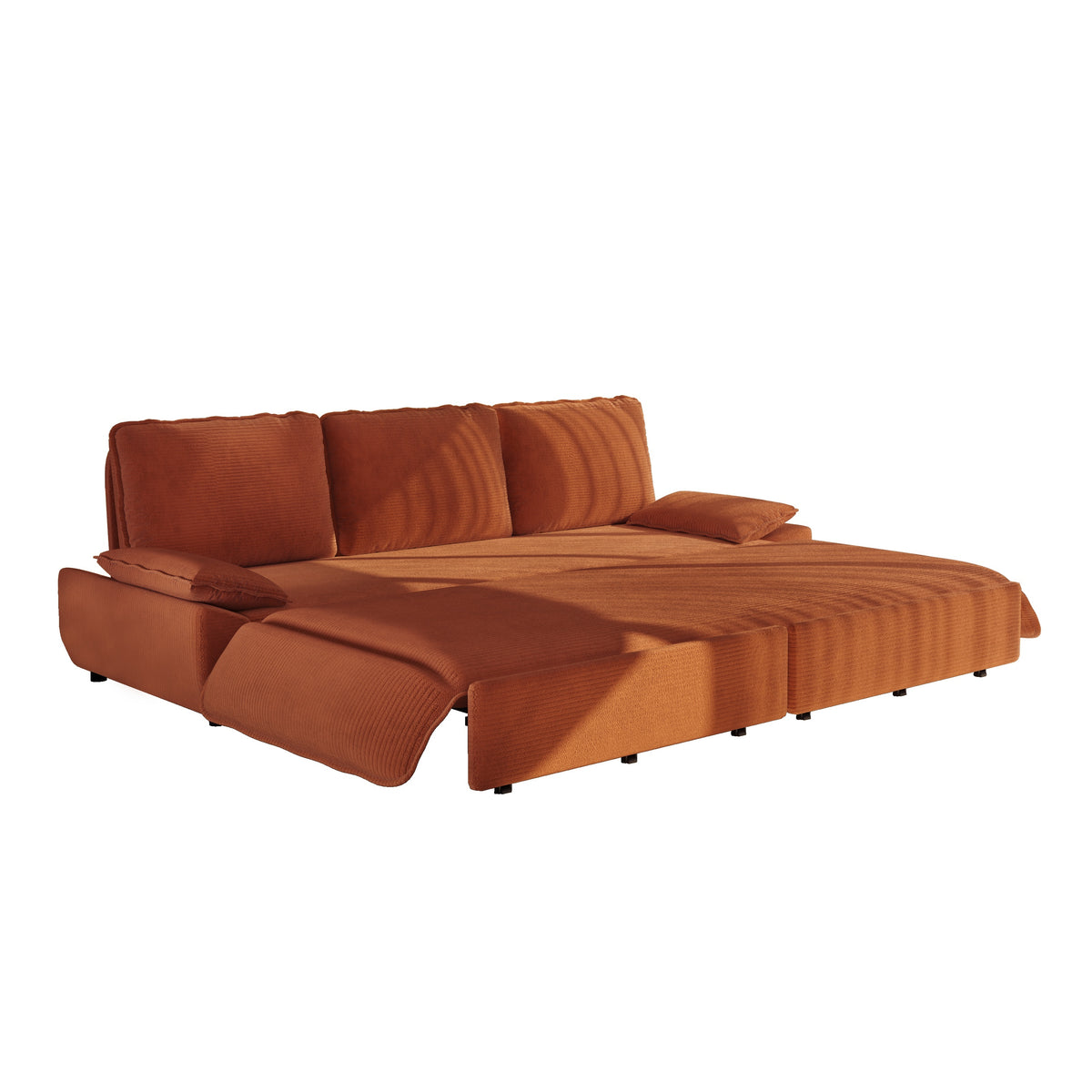 94.5" 3-in-1 Corduroy Queen Pull-Out Sofa Bed