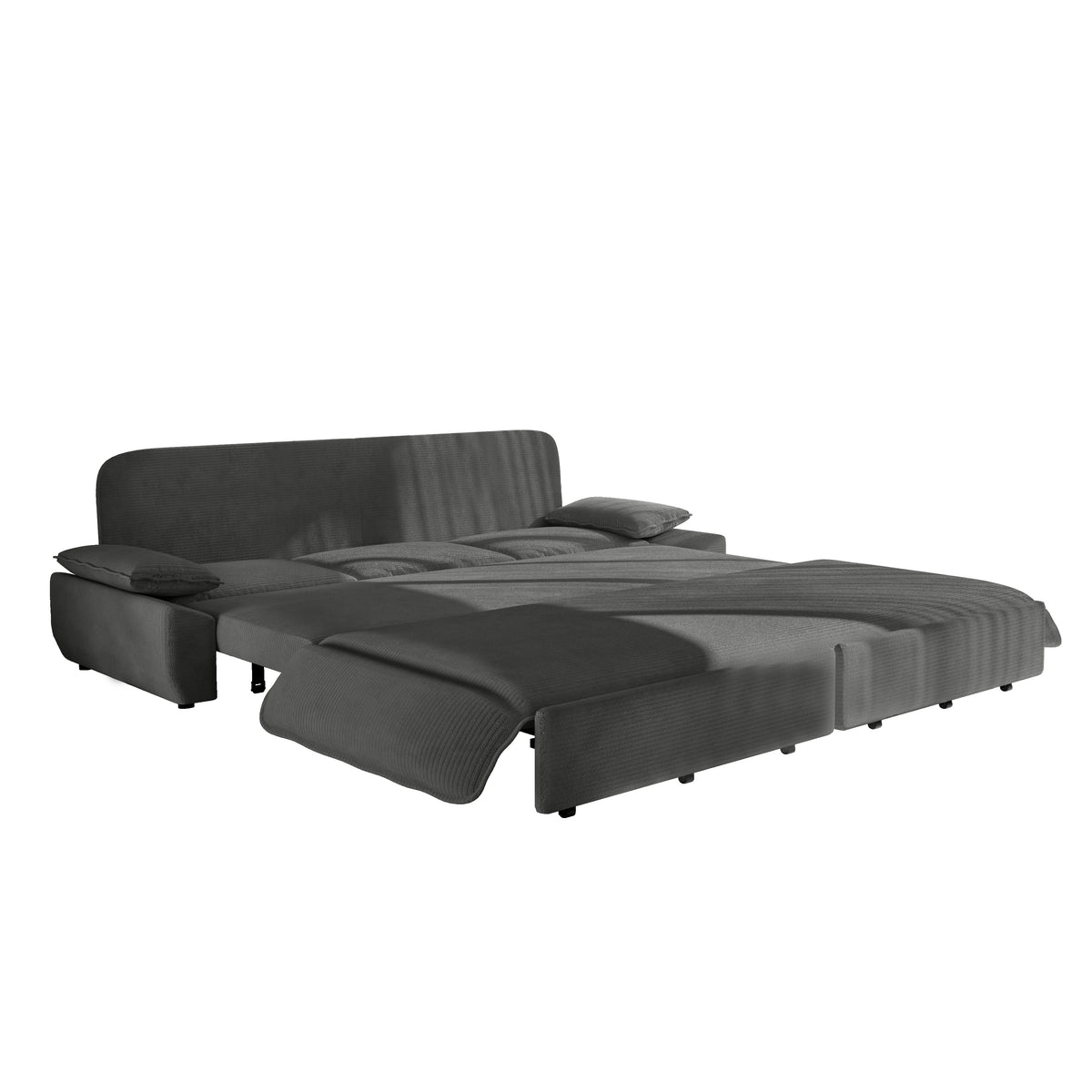 94.5" 3-in-1 Corduroy Queen Pull-Out Sofa Bed