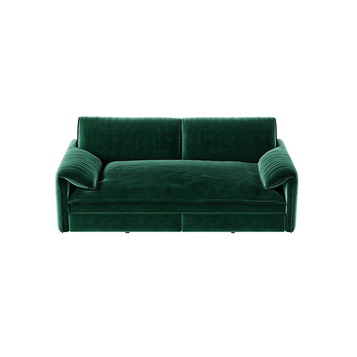 Queen Pull-Out Velvet Sleeper Sofa, 3-in-1 Convertible Bed with Side Storage