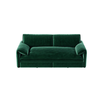 Queen Pull-Out Velvet Sleeper Sofa, 3-in-1 Convertible Bed with Side Storage