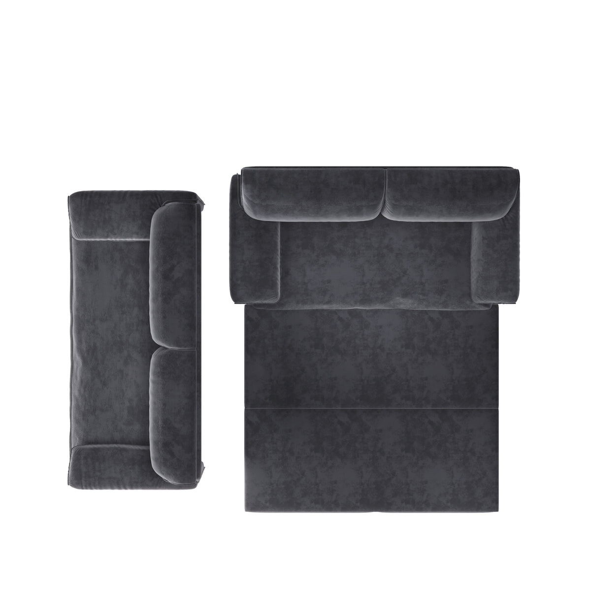 3-in-1 Convertible Queen Sofa Bed with Side Storage, Velvet Loveseat