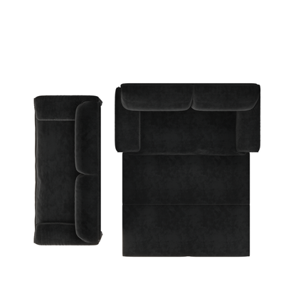 3-in-1 Convertible Queen Sofa Bed with Side Storage, Velvet Loveseat