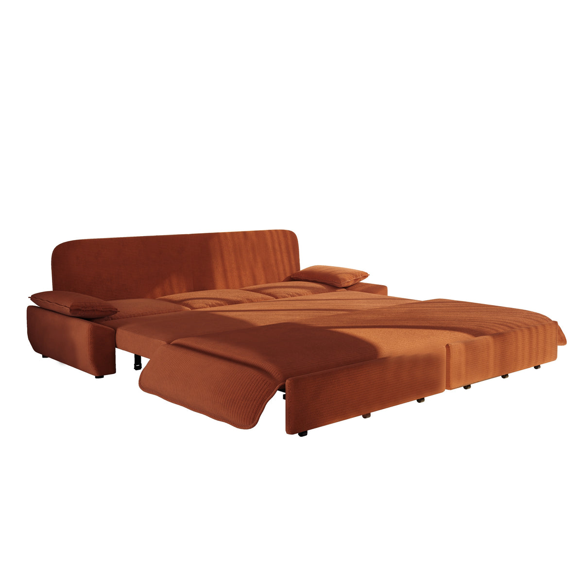 94.5" 3-in-1 Corduroy Queen Pull-Out Sofa Bed