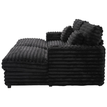 82" Oversized Double Chaise Lounge Sofa Bed with USB Ports & Cup Holders