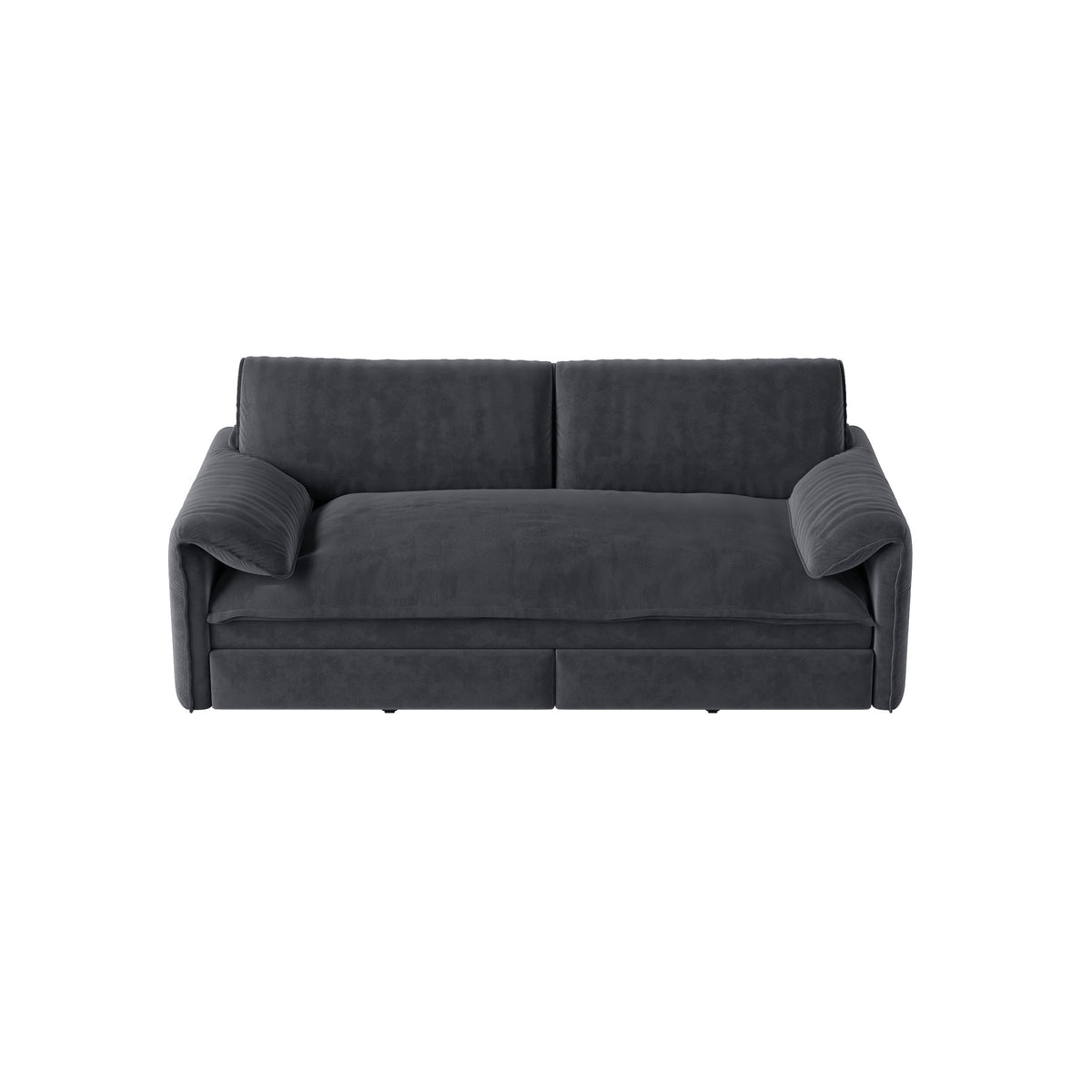 3-in-1 Convertible Queen Sofa Bed with Side Storage, Velvet Loveseat