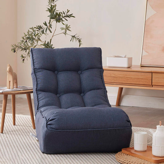 1-Seater Reclining Chair, Adjustable Lazy Lounge Sofa