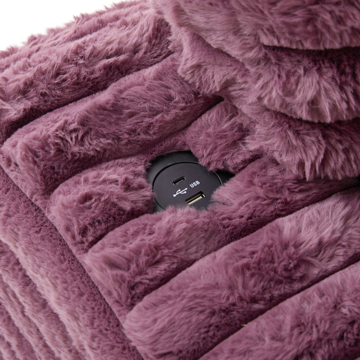 82" Oversized Double Chaise Lounge Sofa Bed with USB Ports & Cup Holders