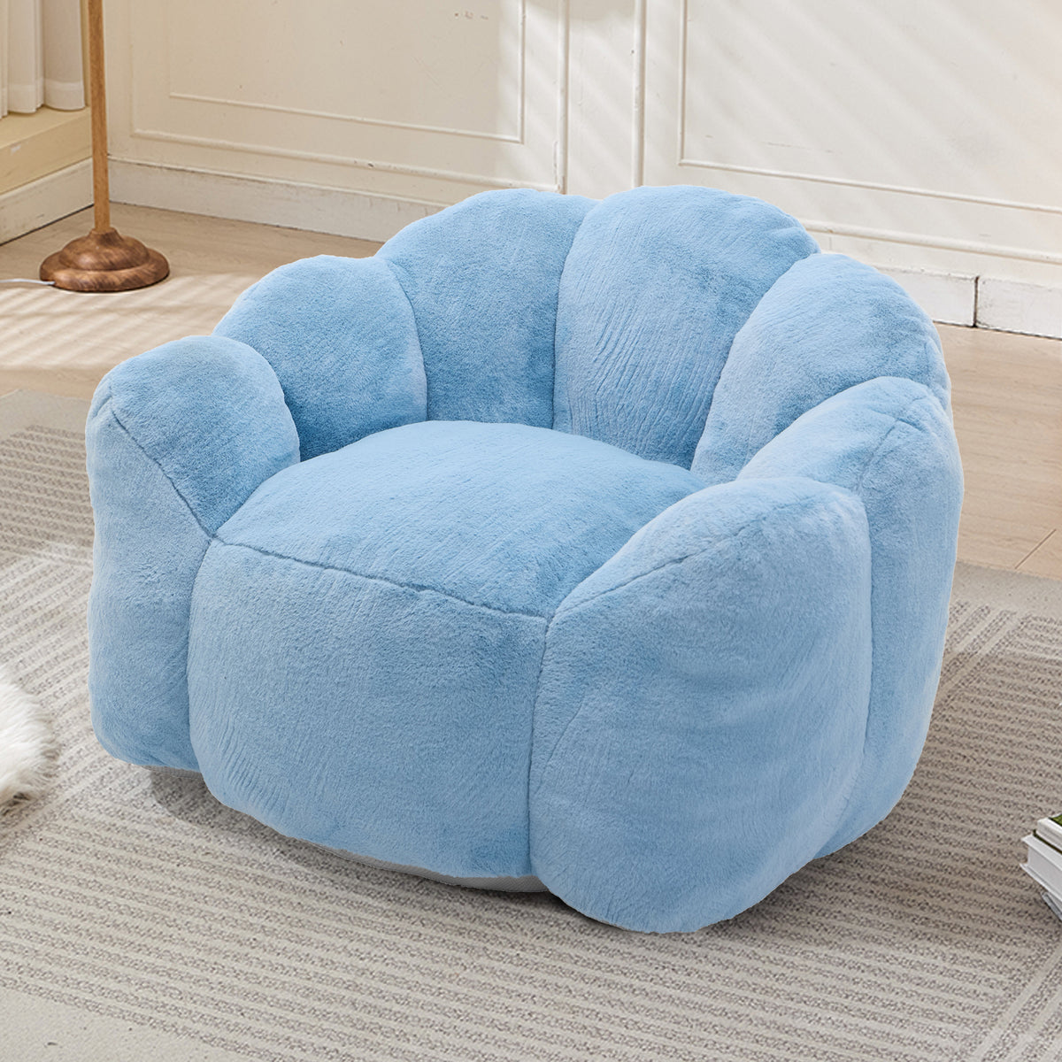 Lotus Compression Bean Bag Sofa with Pull Ring, Easy to Move