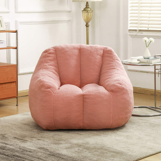 1-Seater Tufted Bean Bag Chair with Memory Foam, Soft & Cozy Lounge Sofa