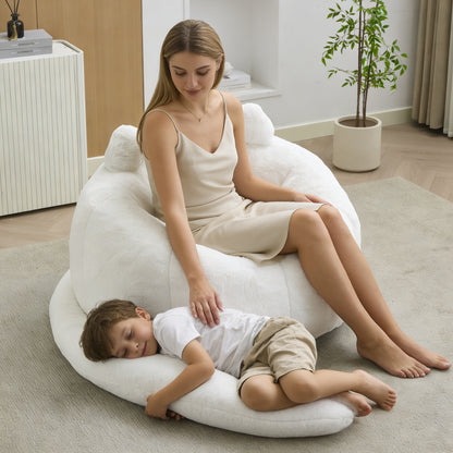 Cat-Shaped Adult Bean Bag Sofa, No Assembly, for Living Room & Bedroom