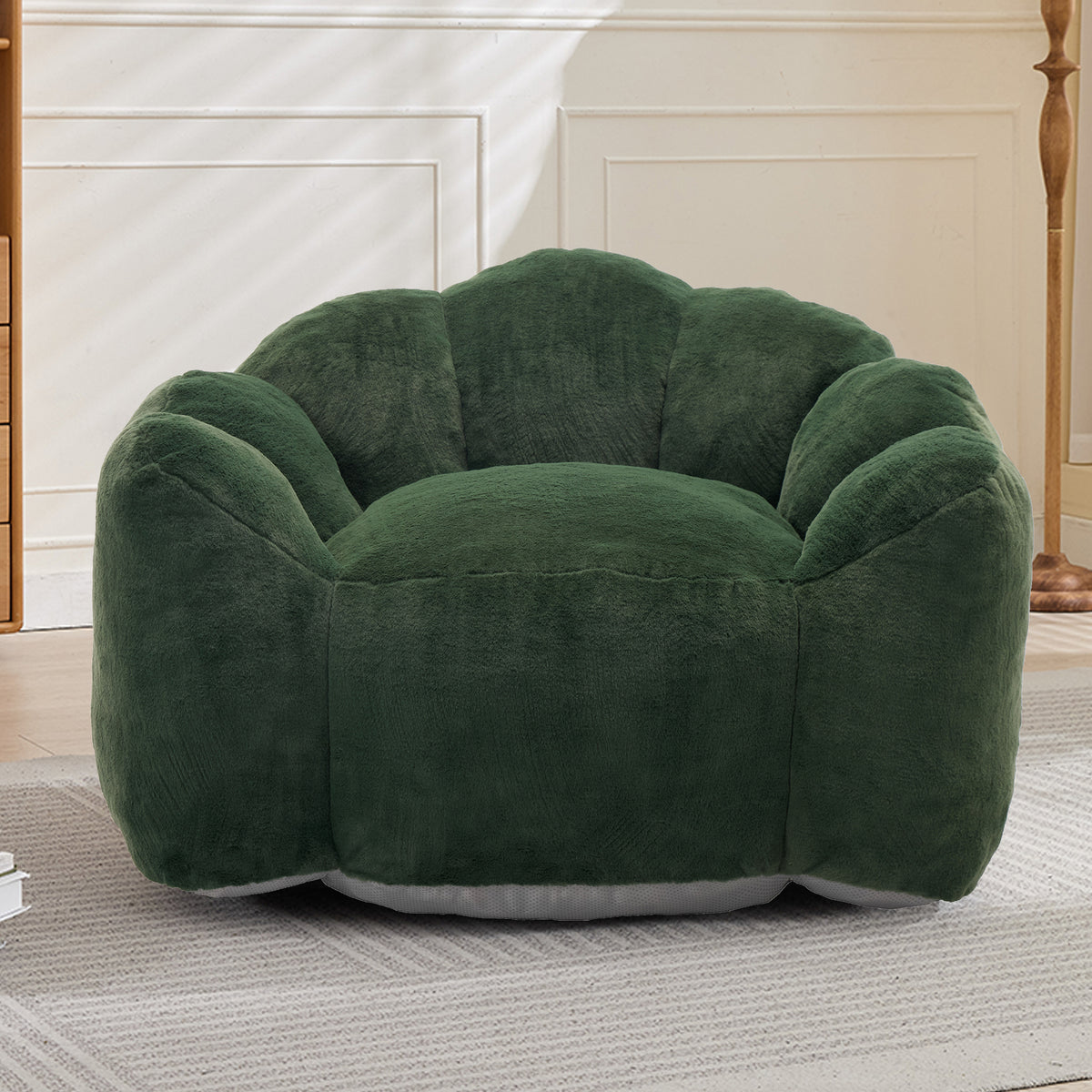 Lotus Compression Bean Bag Sofa with Pull Ring, Easy to Move