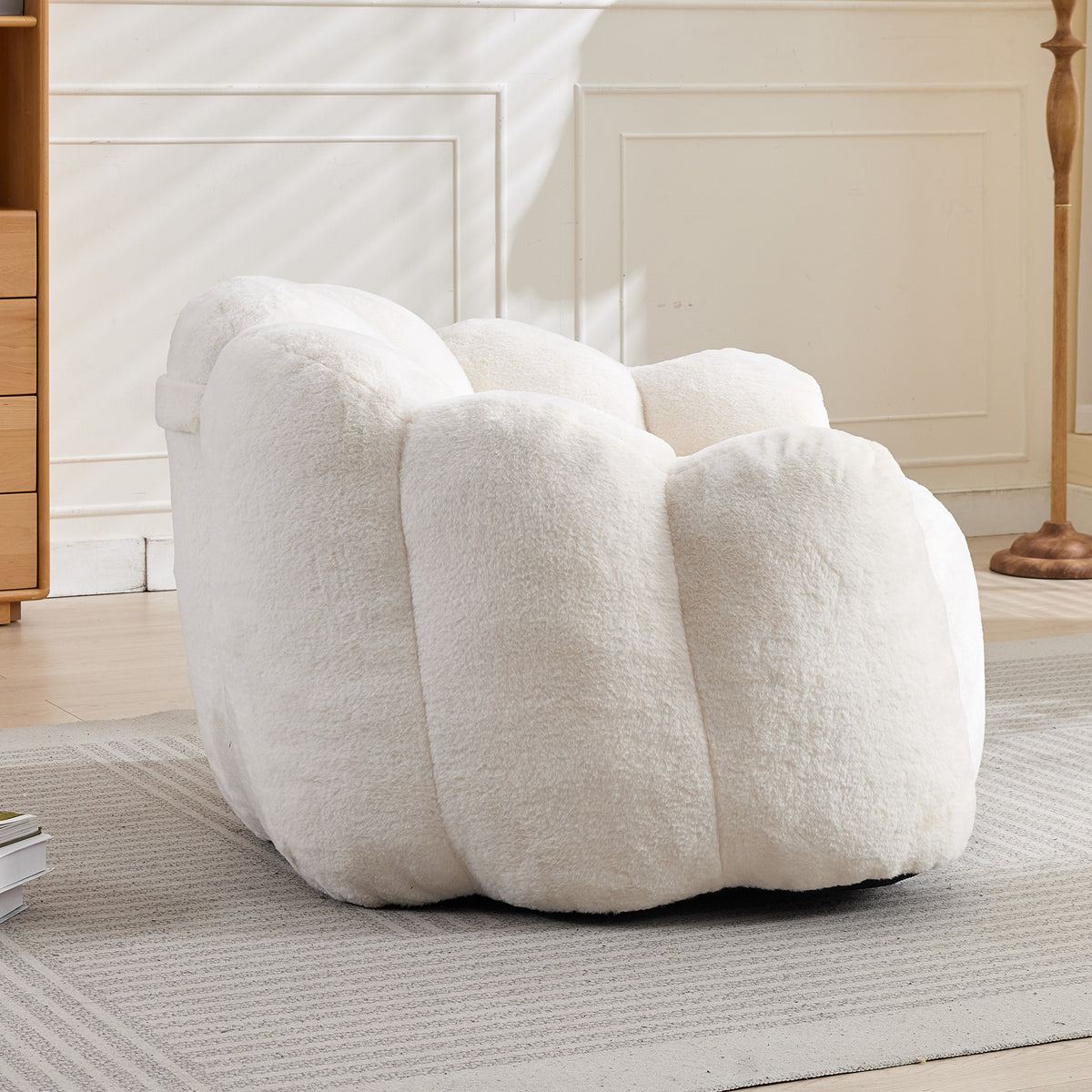 Lotus Compression Bean Bag Sofa with Pull Ring, Easy to Move