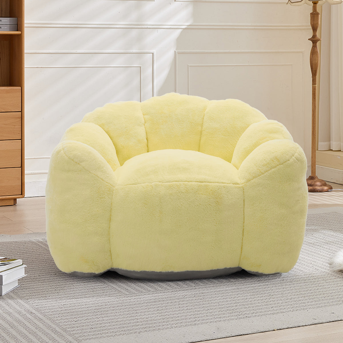 Lotus Compression Bean Bag Sofa with Pull Ring, Easy to Move