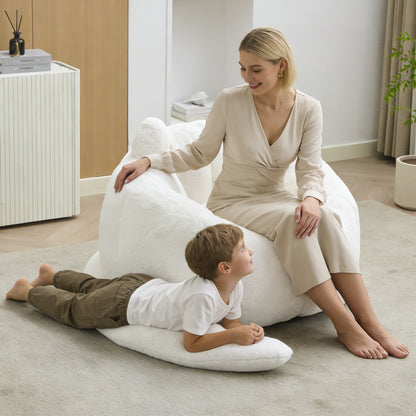 Cat-Shaped Adult Bean Bag Sofa, No Assembly, for Living Room & Bedroom