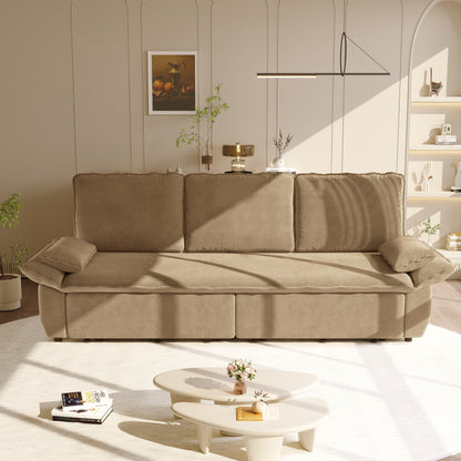94.5" 3-in-1 Corduroy Queen Pull-Out Sofa Bed