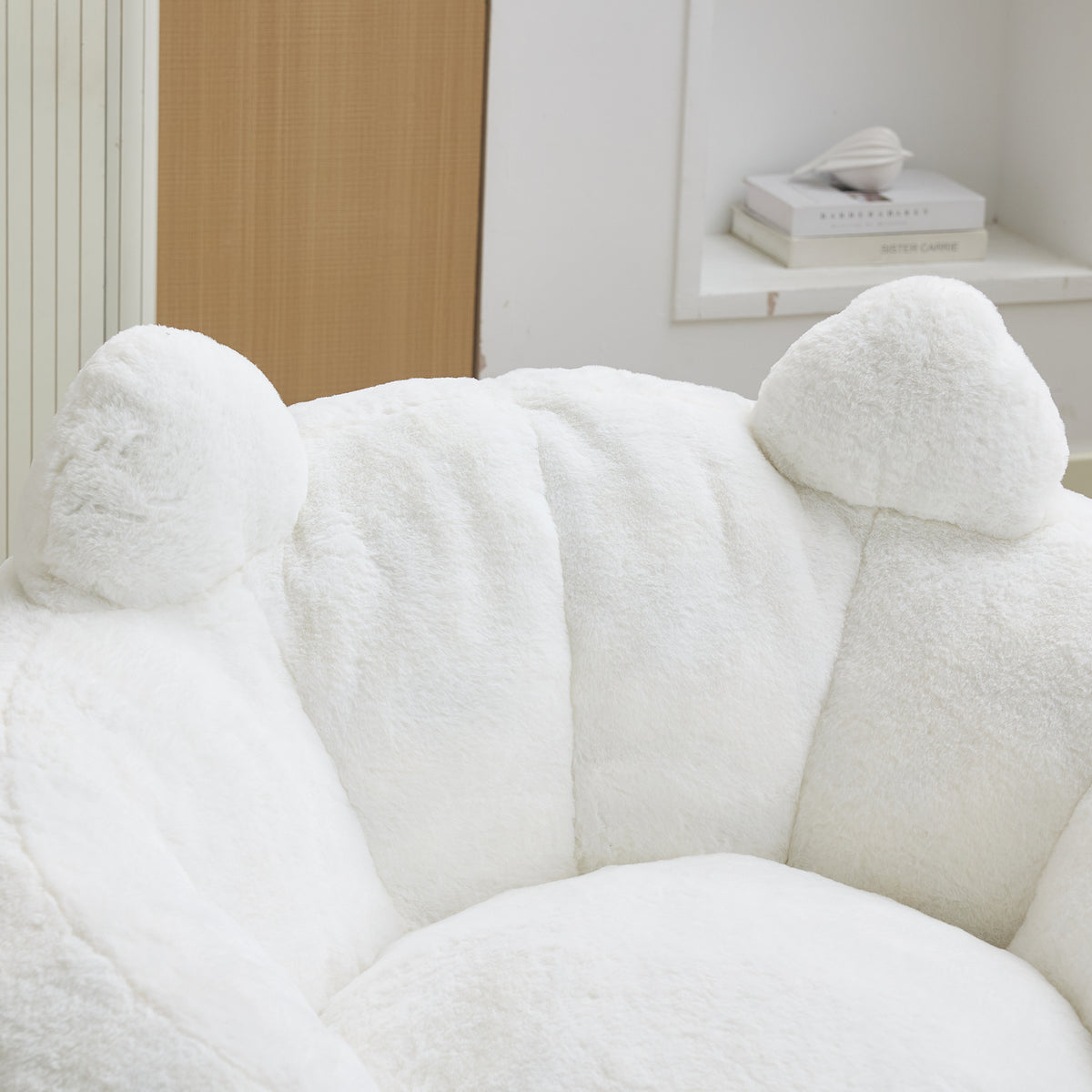 Cat-Shaped Adult Bean Bag Sofa, No Assembly, for Living Room & Bedroom