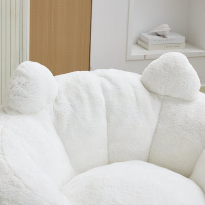 Cat-Shaped Adult Bean Bag Sofa, No Assembly, for Living Room & Bedroom