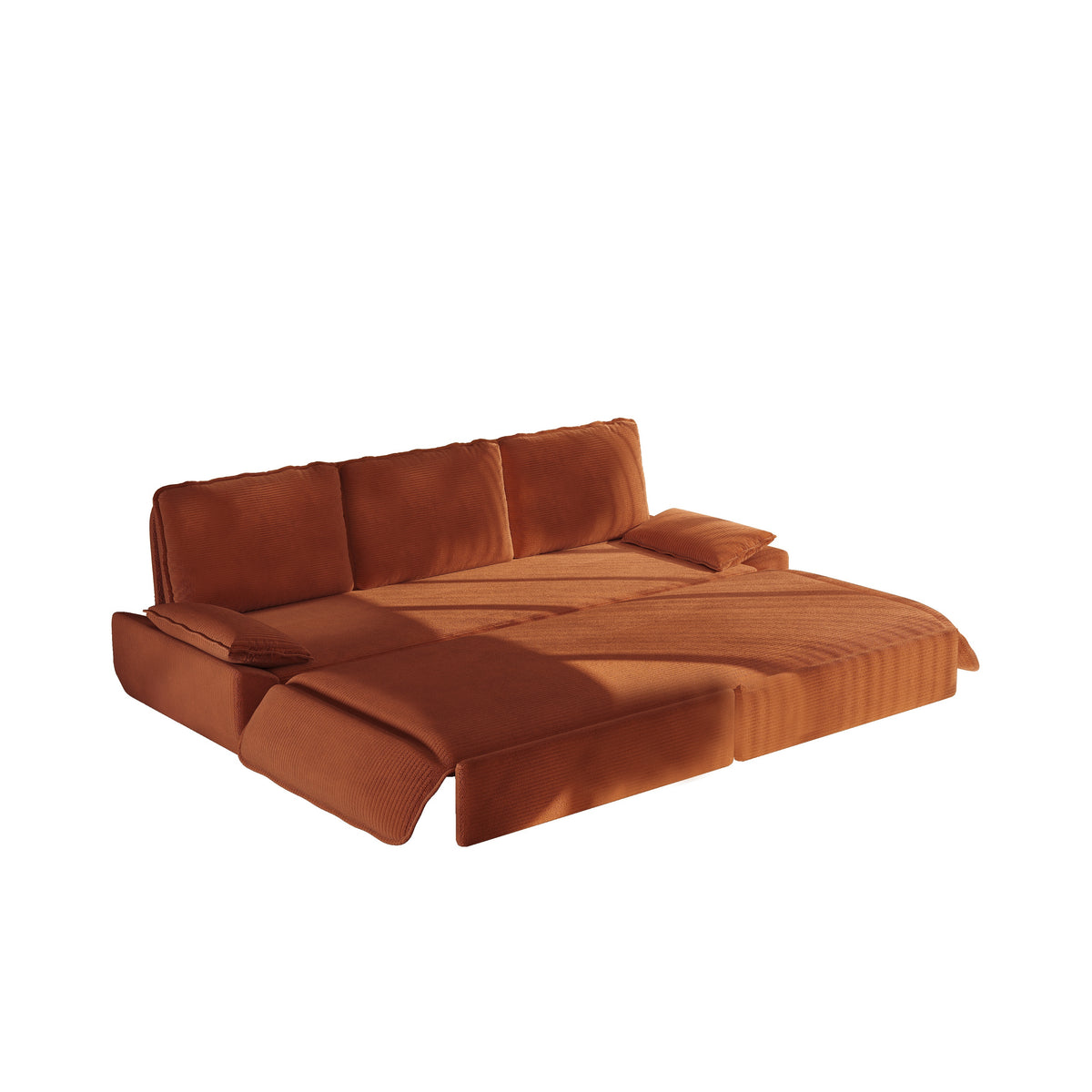 94.5" 3-in-1 Corduroy Queen Pull-Out Sofa Bed